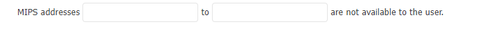 Mips Addresses To Are Not Available To The User 1