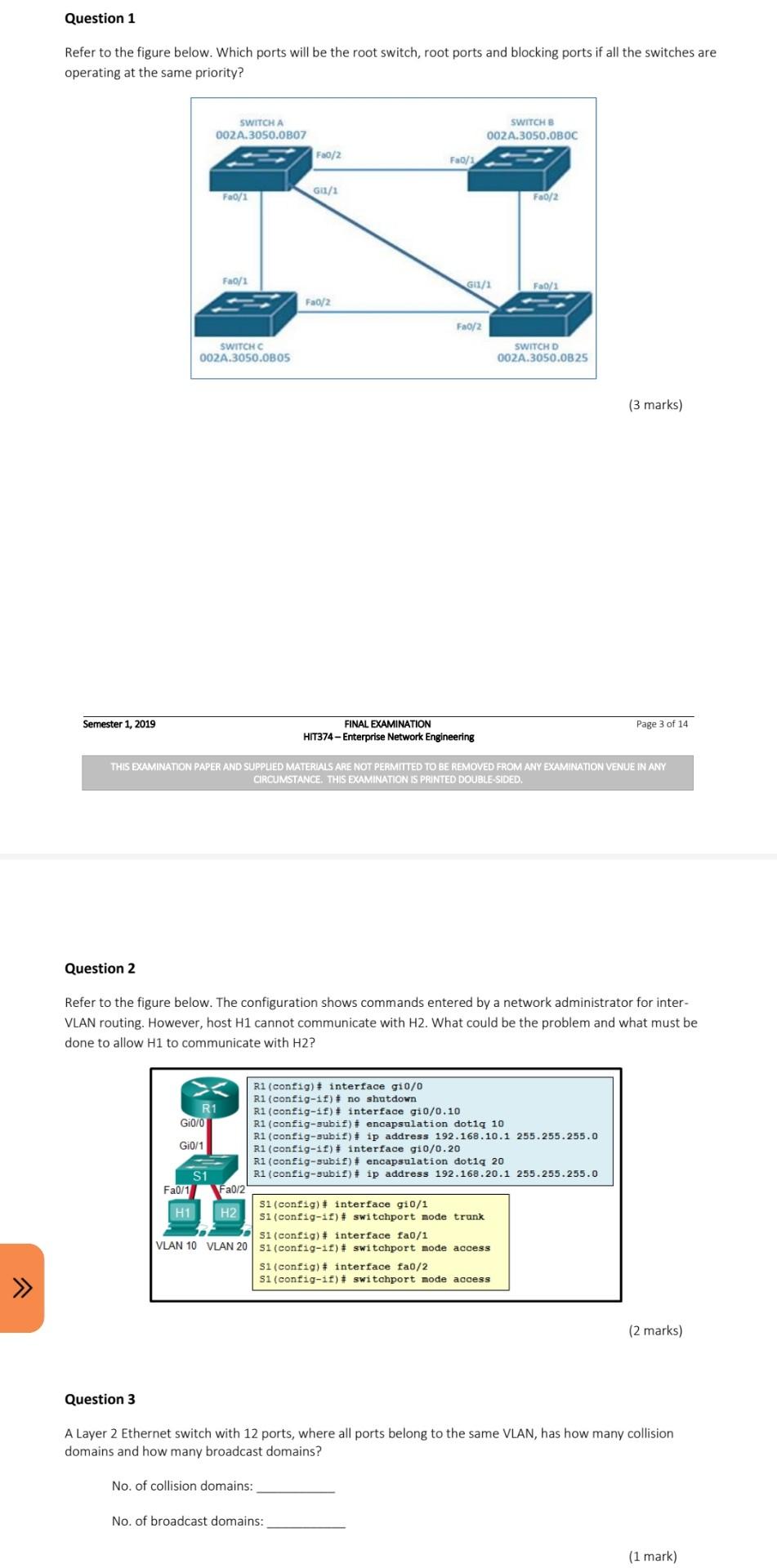 Computer Networking Question 1