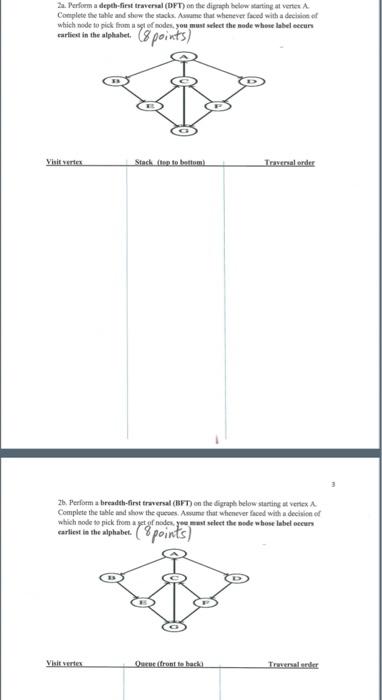 1 In The Graph Below Fill In The Table With Yes Or No To Indicate If The Following Are Walks Trails Paths Cycles Or 2