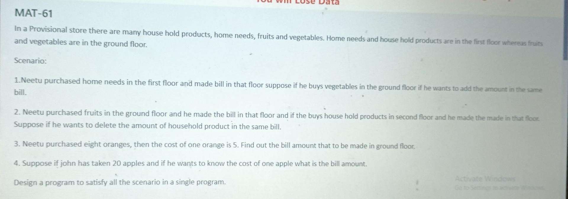 Ata Mat 61 In A Provisional Store There Are Many House Hold Products Home Needs Fruits And Vegetables Home Needs And 1