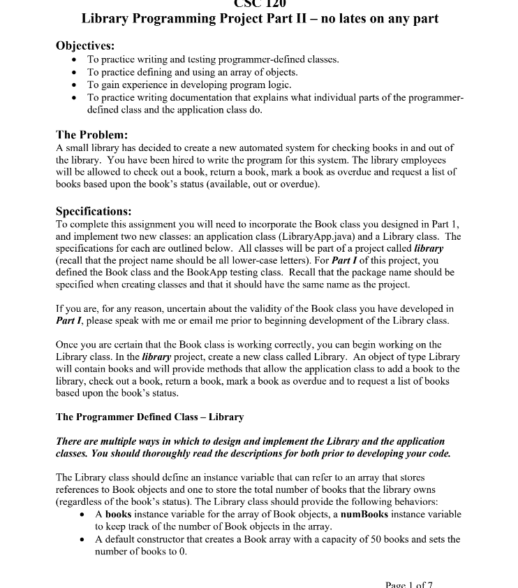 Please Help Me Out With My Project If You Could Help With Me With Some Methods Code And The Application Class I Will Be 1