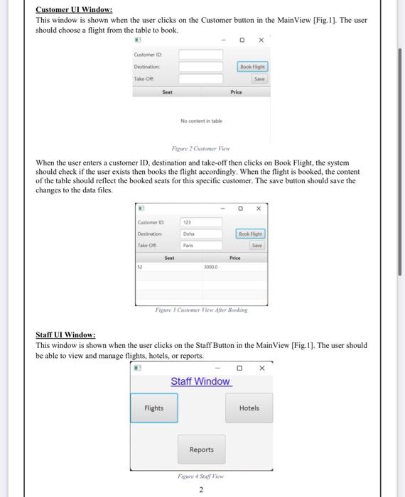 Flight Hotel Booking System Phase Ii Phase Ii Is Due On 7 5 2022 In Phase Ii Your Task Is To Develop The User Interfac 3