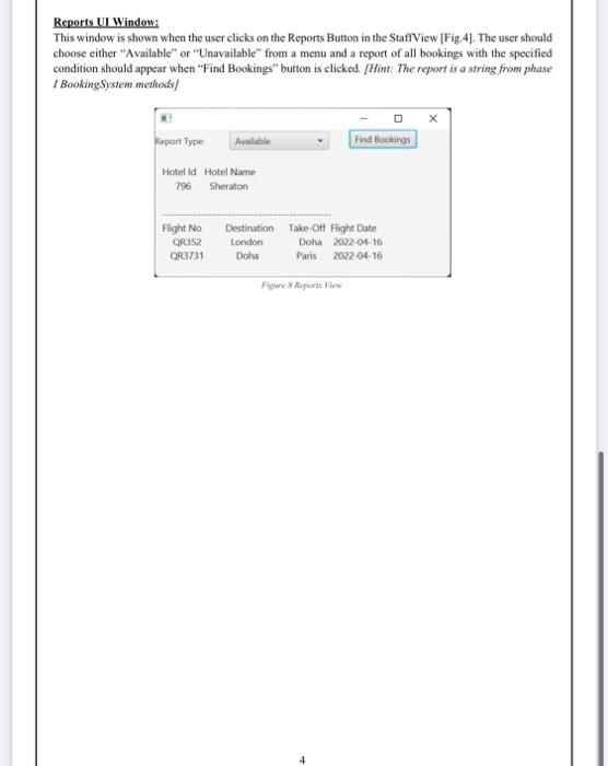 Flight Hotel Booking System Phase Ii Phase Ii Is Due On 7 5 2022 In Phase Ii Your Task Is To Develop The User Interfac 5