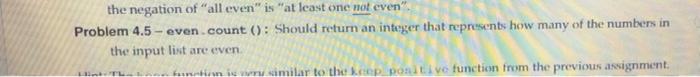 Module Even Problem 4 Any All Filtering Counting 5x5 Points For This Problem You Should Define All Functions With 2