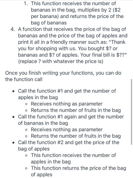 Description For This Homework You Will Write A Program That Calculates The Final Price Of An Order That Contains A Bag 2