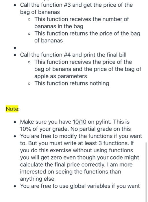 Description For This Homework You Will Write A Program That Calculates The Final Price Of An Order That Contains A Bag 3