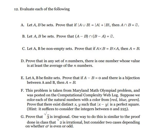 Solve These Problems 1
