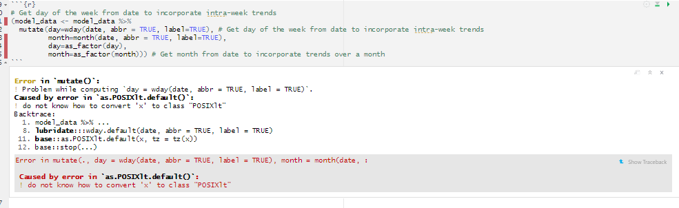 Get Day Of The Week From Date To Incorporate Intra Week Trends Model Data Model Data Mutate Day Wday Date Abb 1