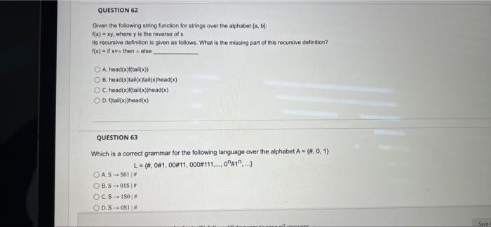 Support Remaining Time 1 Hour 47 Minutes 03 Seconds Question Completion Status Question 61 Given Language A B M 2