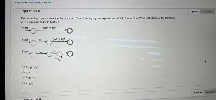 Question 91 1 Points Save Find The Correct Equality Oab 0 Oba Ocea Oda 1 Points Question 92 The Following Procedure Sho 5