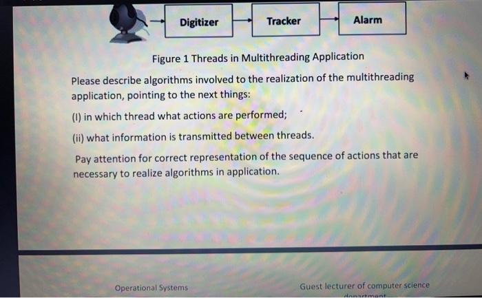 Planning Of Multithreading Execution Of Application You Have An Application That Performs Functions Of Tracking Camera 2