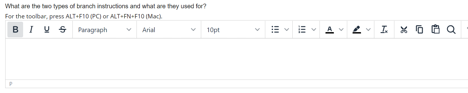 What Are The Two Types Of Branch Instructions And What Are They Used For For The Toolbar Press Alt F10 Pc Or Alt Fn 1