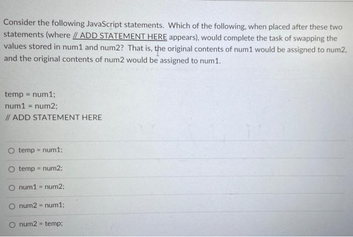 What Value Would The Variable Str Have After Executing The Following Sequence Of Javascript Statements Str X Numbe 4