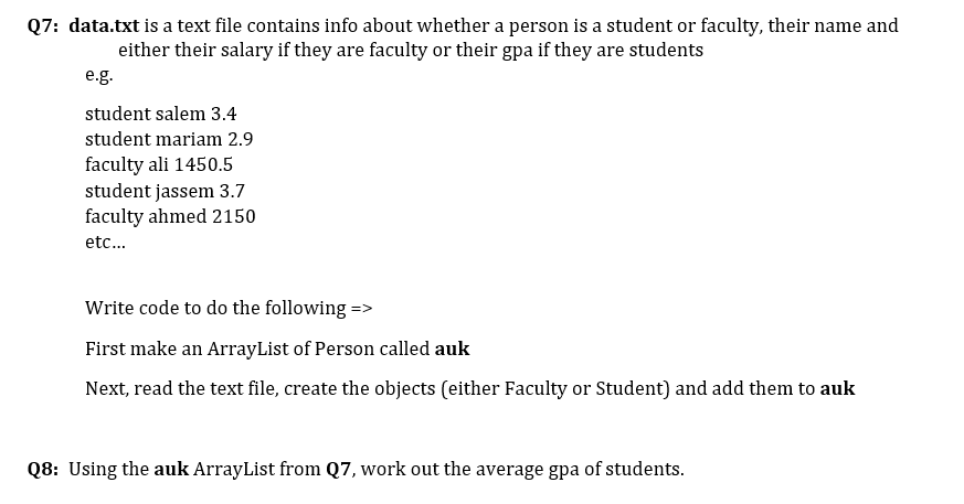Please Help Me Solve This It S Computer Science Java Language I Solved The First One Only Answer Number 7 8 Write The C 1