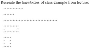 Recreate The Lines Boxes Of Stars Example From Lecture 1