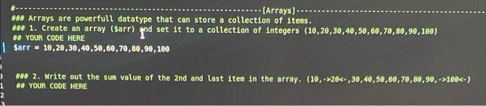 Arrays Arrays Are Powerfull Datatype That Can Store A Collection Of Items 1 Create An Array Arr Qnd 1