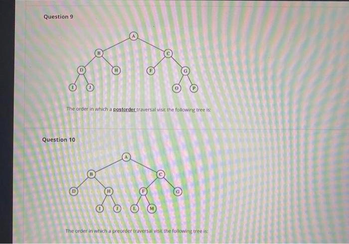 B The Order In Which An Inorder Traversal Visit The Following Tret Is Question 2 The Order In Which An Inorder Traversa 3