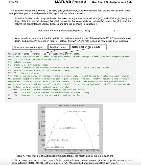 Project 1 G 9 81 V0 100 Theta1 Pi 4 Tmax 2 V0 Sin Theta1 G T 0 0 1 Tmax X1 T V0 Cos Theta1 Y1 T V0 Si 1
