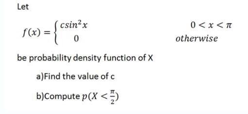 Let F(x) = = {cs Csinx 0 0