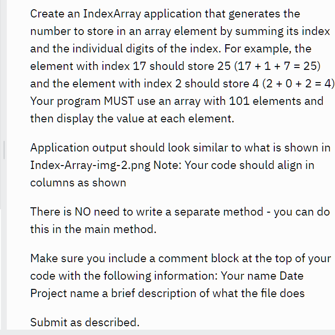 Looking For A Java Method That Follows These Guidelines That Were Given To Me 1