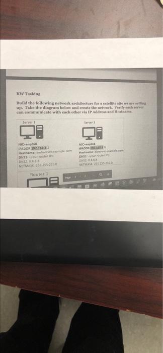Rw Taxing Build The Following Network Architecture For Satellitestere Up Take The Diagram Below And Create The Network 1