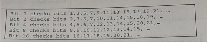 B 6 Points 1 Design A Hamming Code With Even Parity Check For 6 Bit Information 101101 2 If The Lowest Bit F 2