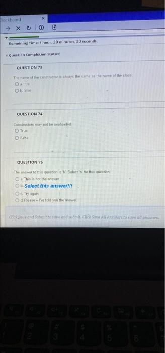 X Chocard X D Remaining Time 1hour 39 Minuter 30 Seconde Question Completion Status Question Then Of The Contes The C 1
