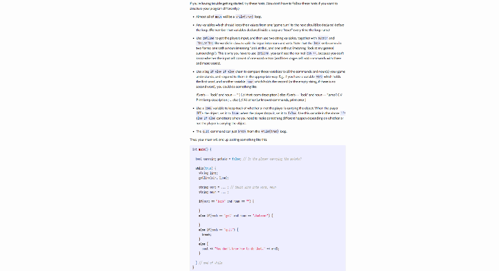 The First Stage Of The Project Is To Recognize The Commands The User Enters And Split Them Up Into Their Relevant Words 3