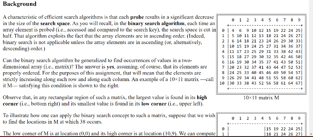 Background 0 1 2 3 4 5 6 7 8 9 A Characteristic Of Efficient Search Algorithms Is That Each Probe Results In A Significa 1