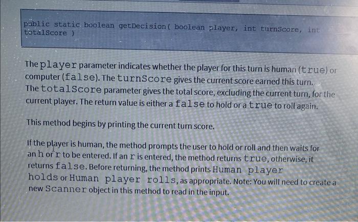 Project 4 Pig The Game Of Pig Is A Jeopardy Dice Game The Rules Are Very Simple 1 Two Players Take Turns Rolling A S 6