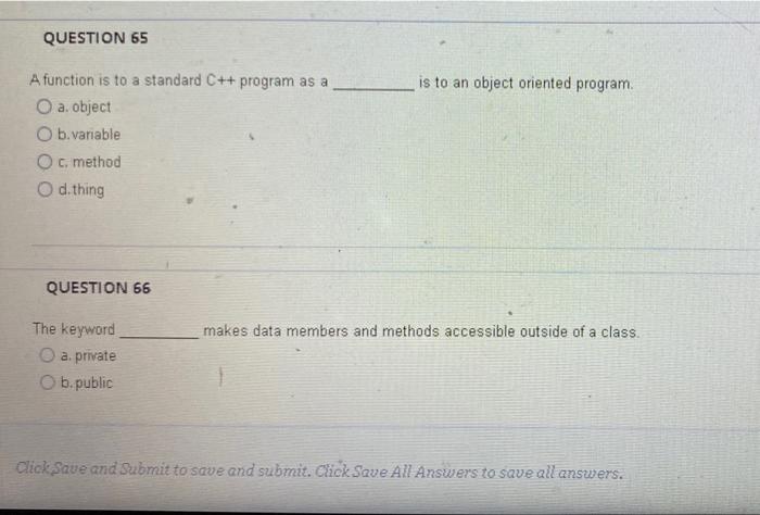 Question 67 Assume That Retailitem Is The Name Of A Class And That The Class Hos A Method Named Setprice That Takes A Do 3