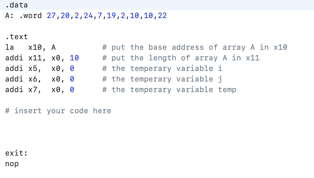 1 25 Points Write The Risc V Assembly Code For The Following C Code Take A Screenshot Of Your Completed Assembly Cod 3