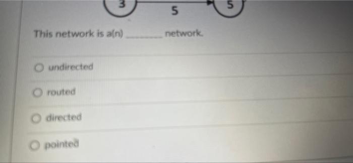Consider The Network Below W 3 2 2 3 5 5 5 1 1 2 6 4 2 3 Un 5 This Artisan Network 3 5 5 This Network Is Aln Networ 2