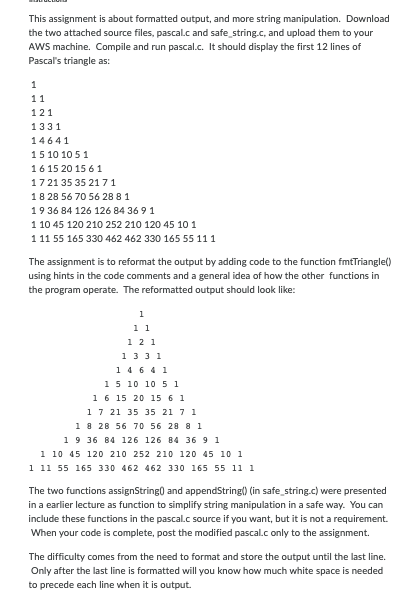 This Assignment Is About Formatted Output And More String Manipulation Download The Two Attached Source Files Pascal 1