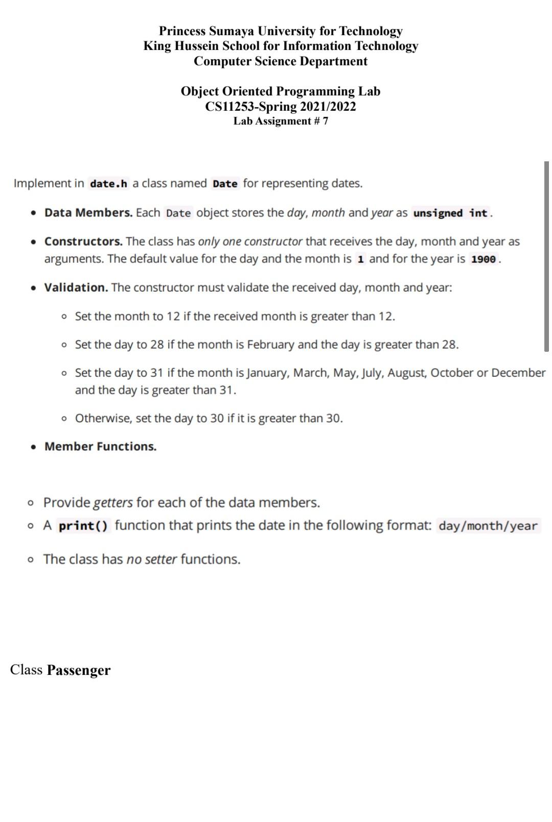Name Id Section Lab Objectives Practice Using Composition Question You Will Use Oop To Model Flights Where Each 3