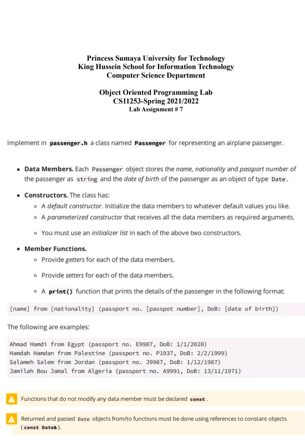Name Id Section Lab Objectives Practice Using Composition Question You Will Use Oop To Model Flights Where Each 4