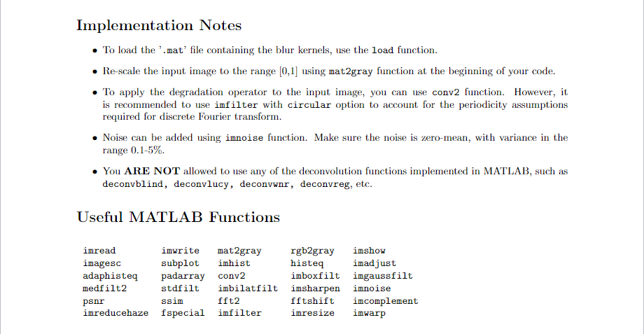 Using Matlab Programming Language Apply Wiener Filter Geometric Filter And Inverse Filter On Following Image Each Li 2