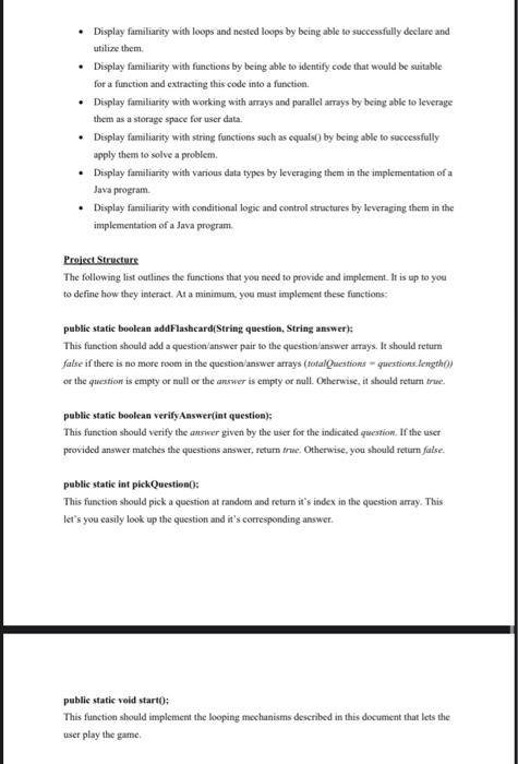 Project Name Flashcards Project Description In This Project You Will Be Building An Application That Allows Users To 4