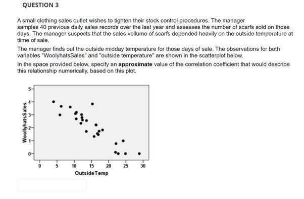 Question 3 A Small Clothing Sales Outlet Wishes To Tighten Their Stock Control Procedures The Manager Samples 40 Previo 1