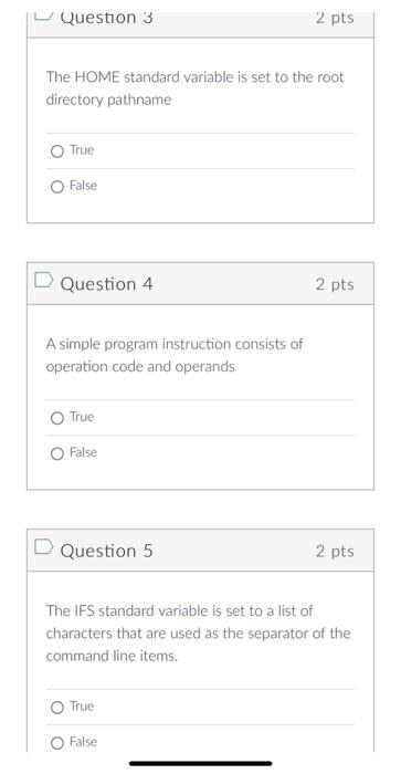 D Question 1 2 Pts To Use The Write Command You Must Know The User Id Of The Person You Want To Communicate With True O 2