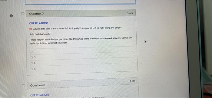 D Question 4 1 Pts Match The Correlations Given Below With The Scatterplots Shown Macbook Air Es Question 6 1 Pts Corr 3