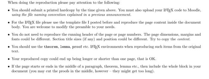 When Doing The Reproduction Please Pay Attention To The Following You Should Submit A Printed Hardcopy By The Time Gi 1