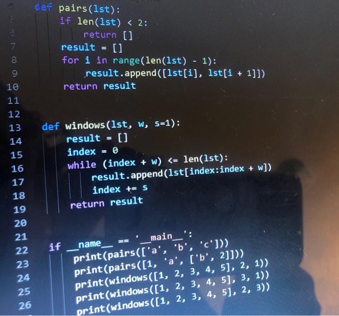 Problem 6 Listlib Pairs 10 Points Define A Function Listlib Pairs Which Accepts A List As An Argument And Retur 3