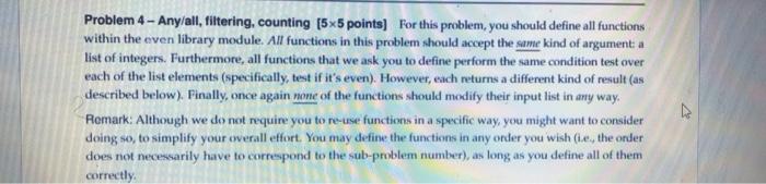 Problem 4 Any All Filtering Counting 5x5 Points For This Problem You Should Define All Functions Within The Even 1