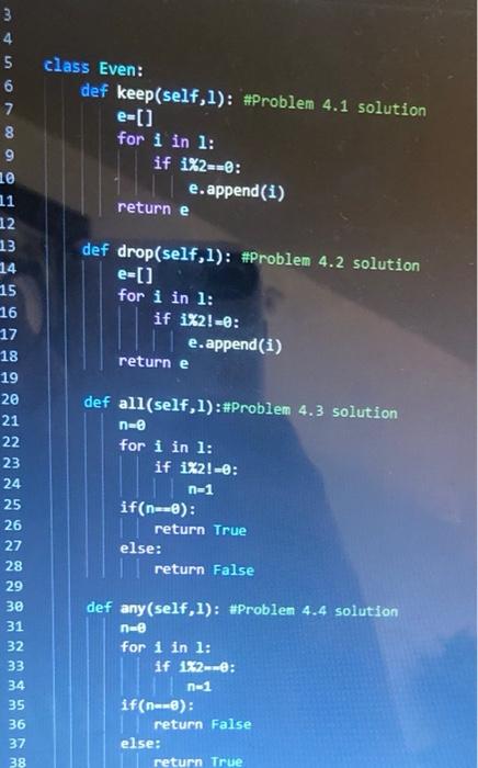 Problem 4 Any All Filtering Counting 5x5 Points For This Problem You Should Define All Functions Within The Even 3