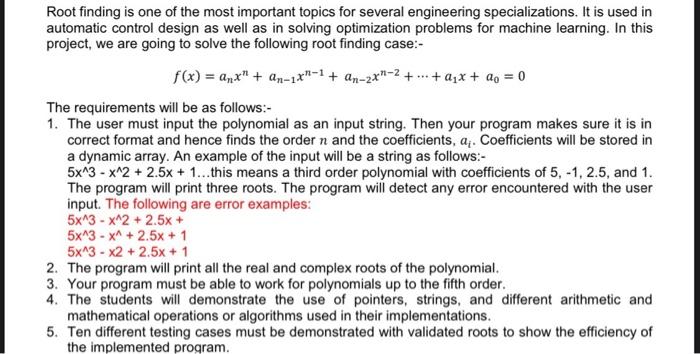 Root Finding Is One Of The Most Important Topics For Several Engineering Specializations It Is Used In Automatic Contro 1