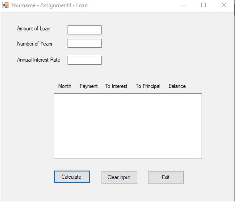 For This Question Visual Basic Windows Form App Net Framework Is Used For This In This Assignment You Create A Pro 1