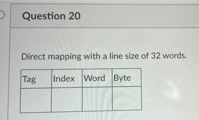 Answer The Following Questions Considering A 64 Bit Word Computer System Uses A 512 Mbyte Cache Component The System H 2
