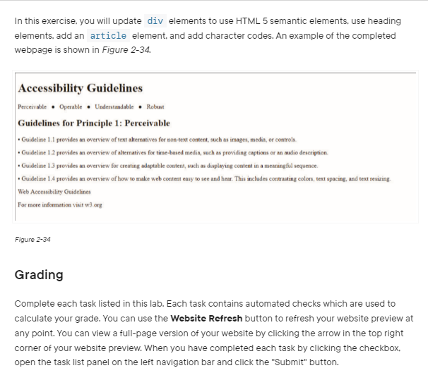 In This Exercise You Will Update Div Elements To Use Html 5 Semantic Elements Use Heading Elements Add An Article Ele 1